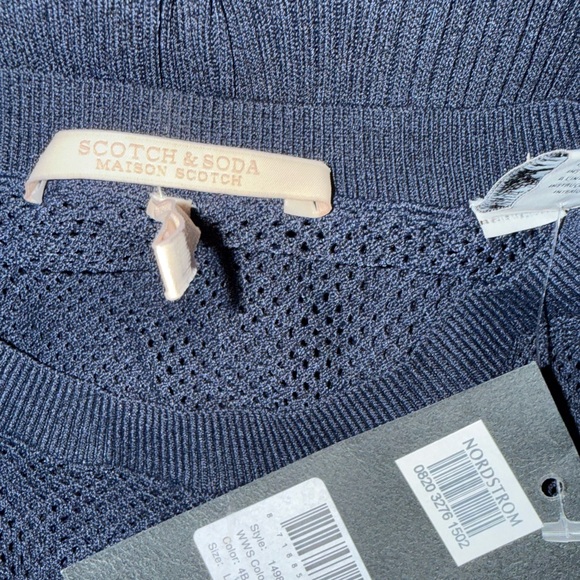 Scotch & Soda Navy Knit Circle Skirt with Flared Hem - Picture 5 of 6